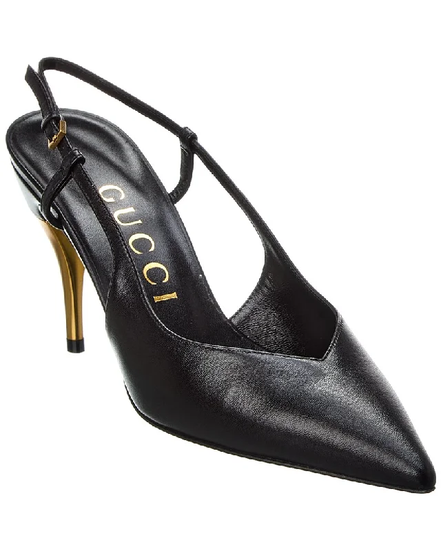 Gucci Leather Slingback Pump