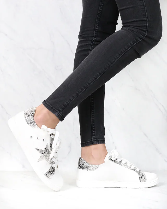 Snake Print Star Sneaker