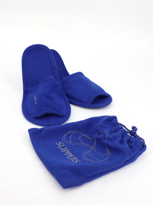 running shoes for plateau jogs-Men's Brand Logo Printed Slippers,Blue