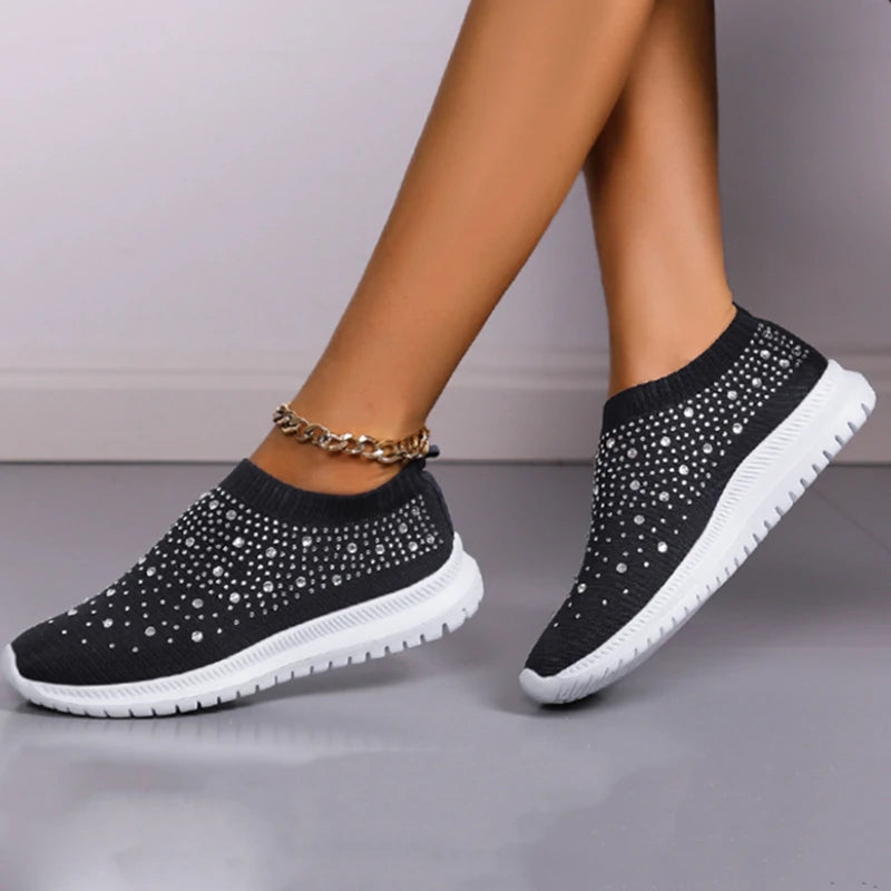 Womens Sneakers Breathable Mesh summer Slip On Flat Shoes For Women