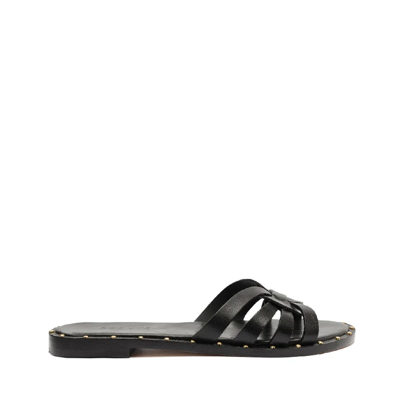 Flats with spacious spaces-Phoenix Flat Leather Sandal