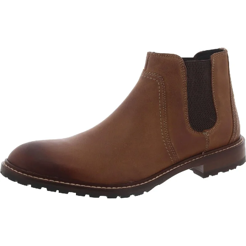 sandals for knee pain-Why boots hurt my feet-Johnston & Murphy Mens Leather Pull-On Chelsea Boots