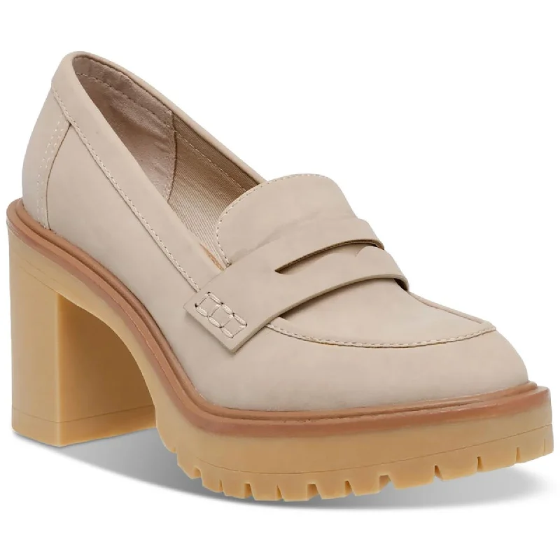 Loafers with warm design-Dolce Vita Womens JAY JAY Leather Loafer Heels