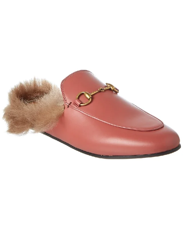 trendy running shoes for women-Gucci Princetown Leather Slipper