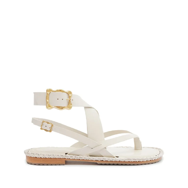 Flats near tech spaces-Keith Flat Leather Sandal