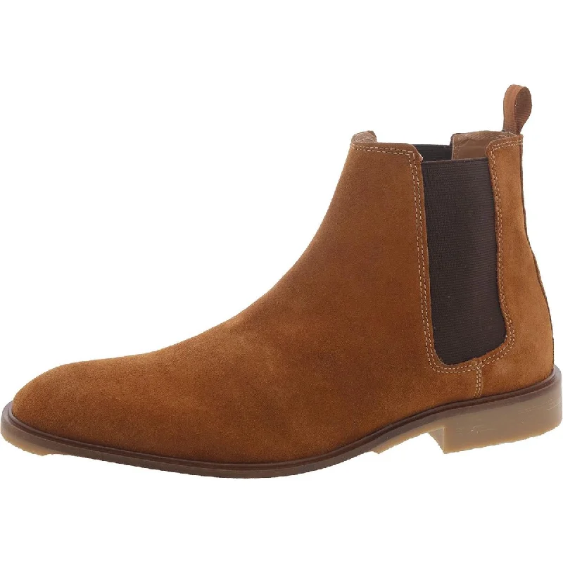 sandals for wide feet-Why boots are so versatile-Steve Madden Mens Romika Mixed Media Ankle Chelsea Boots