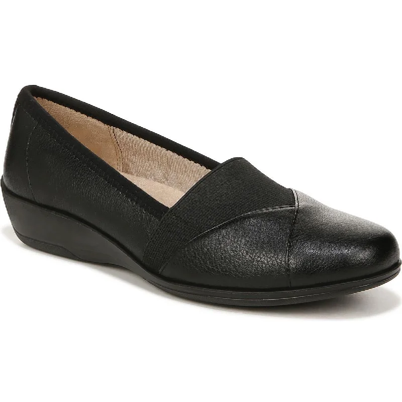 Loafers for spring walks-LifeStride Womens Intro Faux Leather Slip-On Loafers