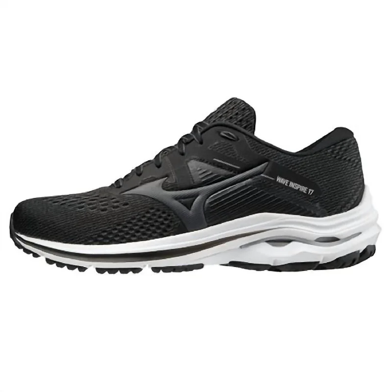 running shoes with premium quality-Men's Wave Inspire 17 Running Shoes In Dark Shadow-Shade