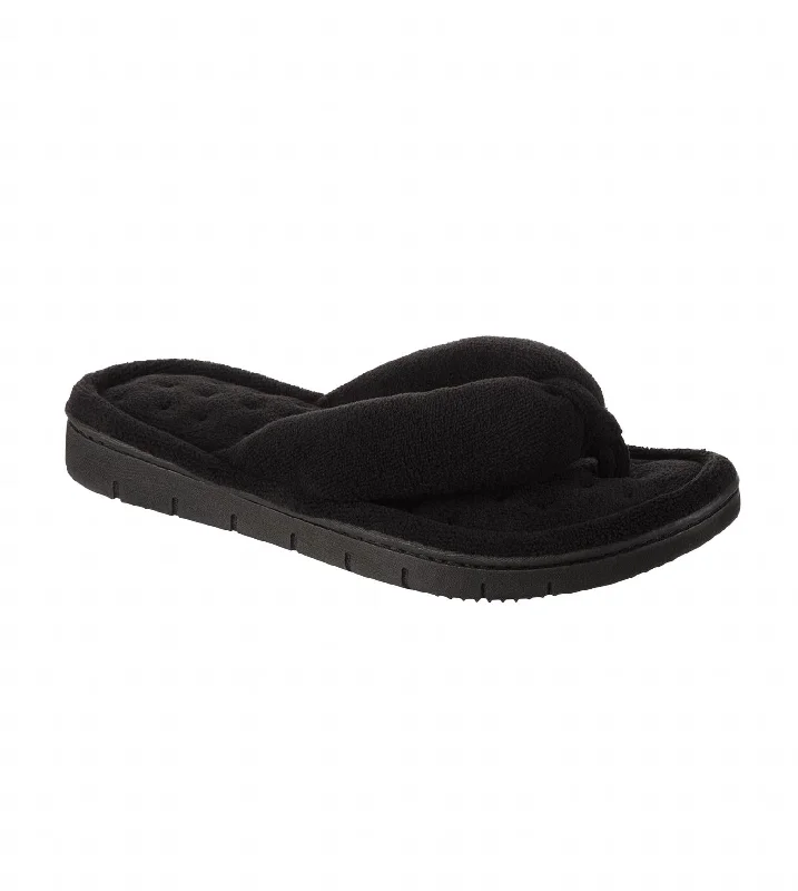 running shoes for daily wear-Women's Recycled Aster Thong Slipper In Black