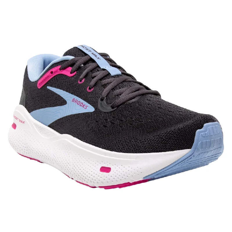 running shoes with soft heel-Brooks Ghost Max Ebony/Open Air/Lilac Rose Running Shoe (Women's)