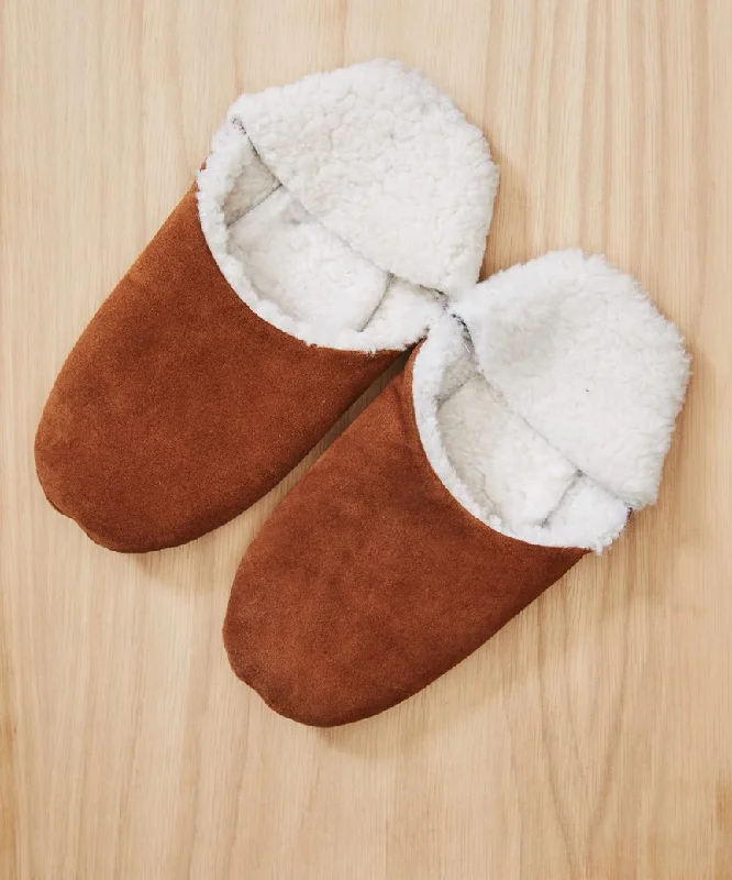 running shoes for brisk walks-Suede Moroccan Slipper