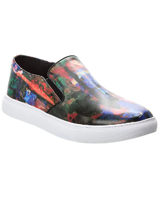 Robert Graham Casino Leather Slip-On Sneaker