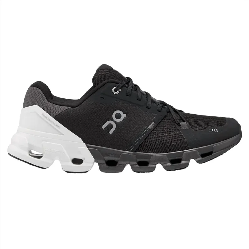 running shoes with quick lacing-Men's Cloudflyer Running Shoes In Black/white