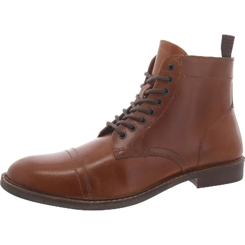 sandals for minimalist style-Best boots for evening wear-Steve Madden Mens Lingard Leather Ankle Combat & Lace-Up Boots