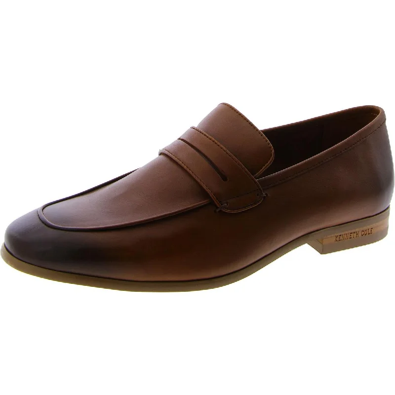 Loafers for cool trips-Kenneth Cole New York Mens Leather Flat Loafers