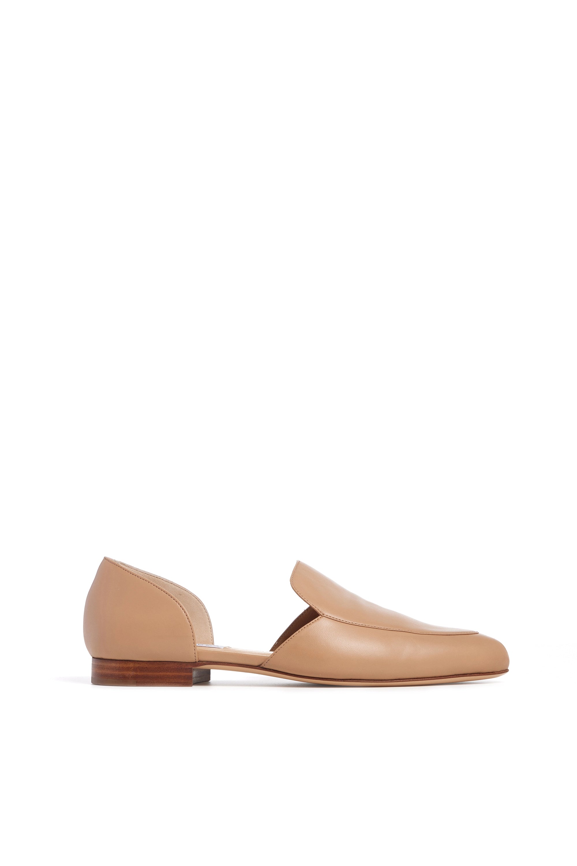 Flats with luxury views-Jax Flat Shoe in Dark Camel Leather