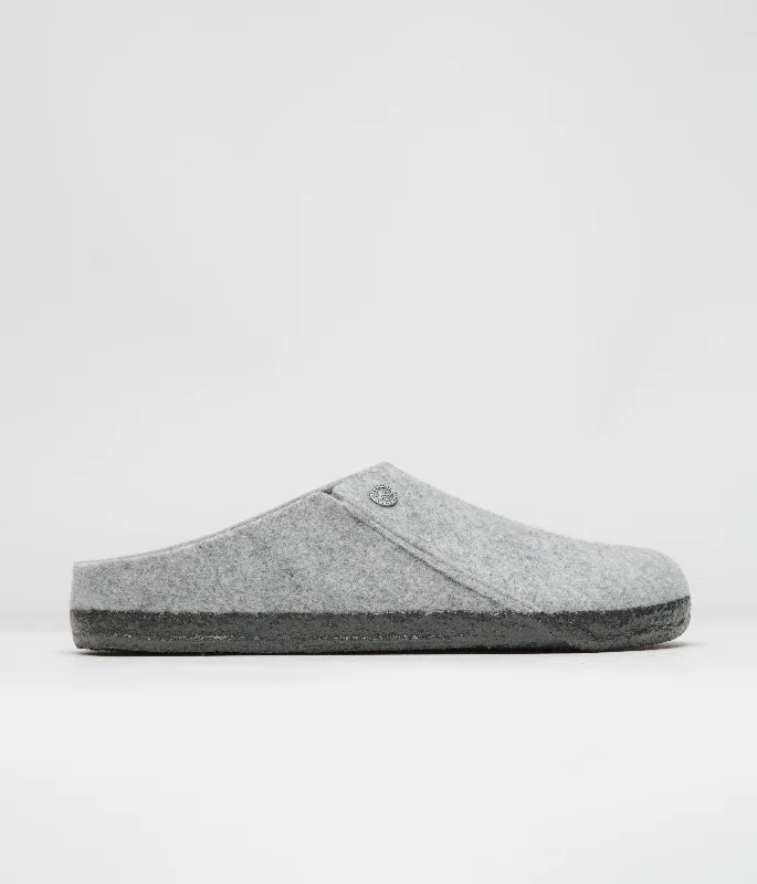 running shoes with airy design-Birkenstock Zermatt Felt Slippers - Light Grey