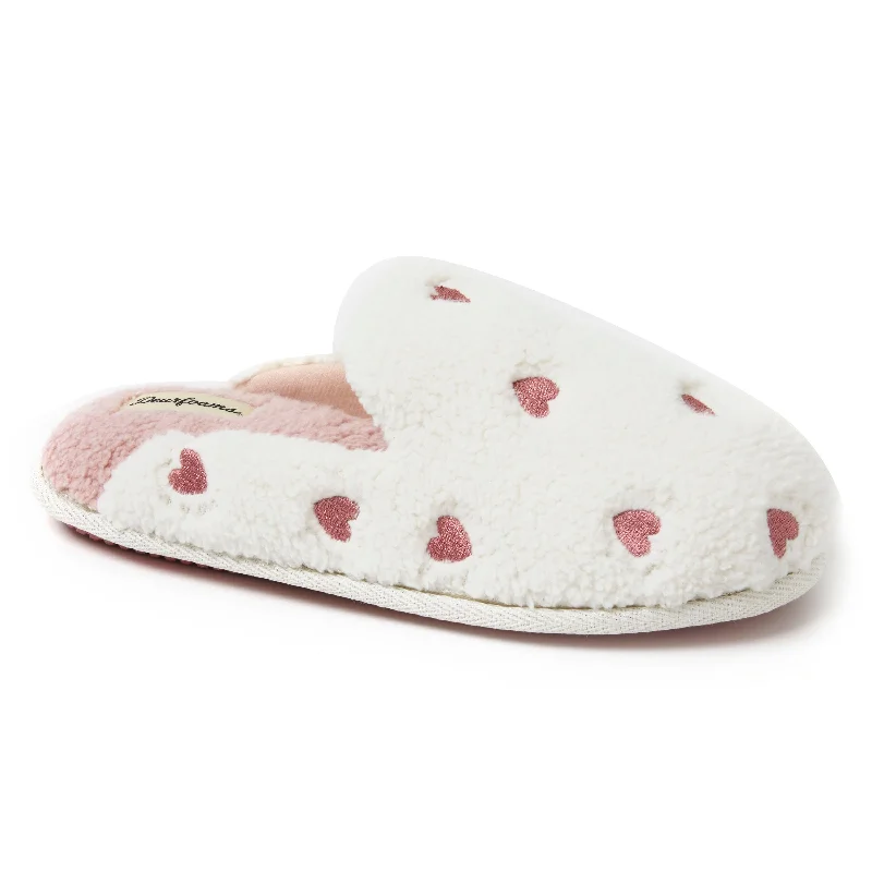 running shoes for wet pavement-Dearfoams Women's Valentines Day Scuff Slipper