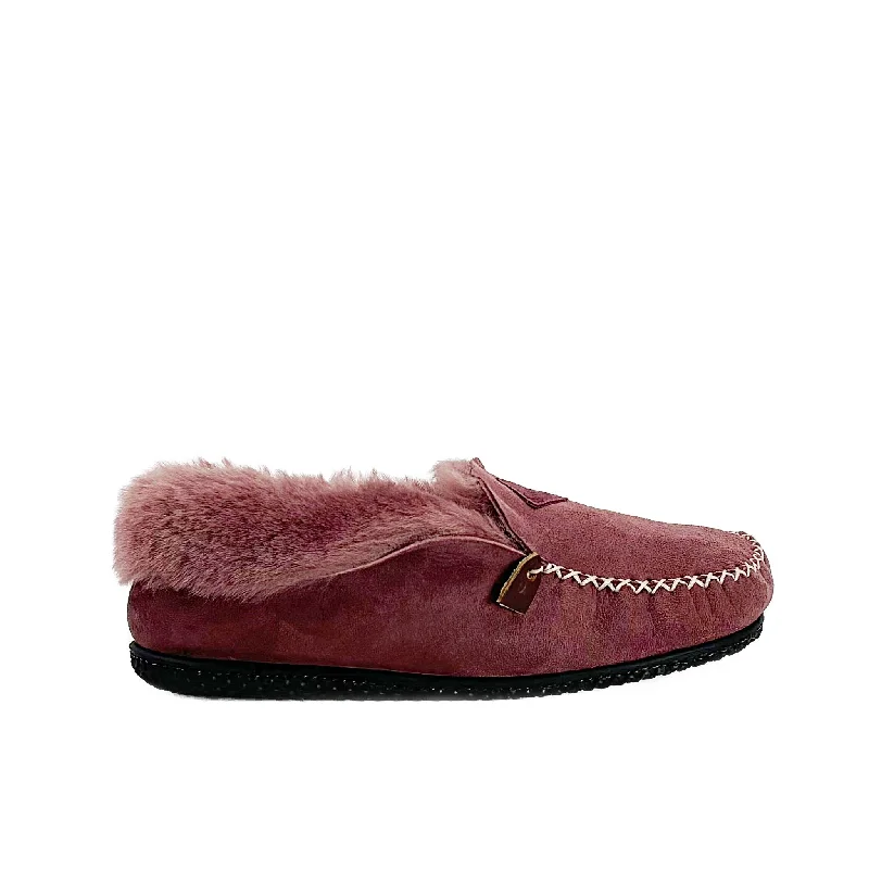 running shoes with leather accents-In Stock Women’s Cuddle ESQ Slipper: Rose