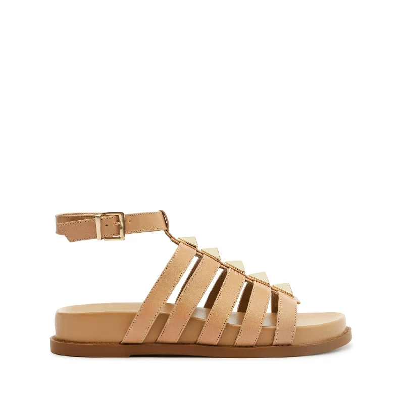 Flats with stylish charm-Kyrie Sporty Leather Sandal