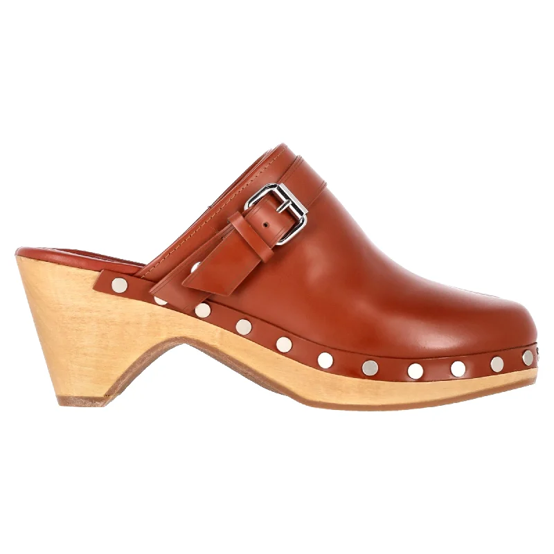 running shoes for long wear-Isabel Marant Titya Clogs in Brown Leather