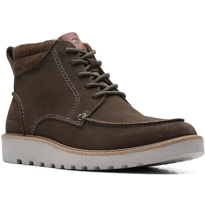 sandals with firm footing-Are boots good for cafes-Clarks Mens Barnes Mid Suede Ankle Combat & Lace-Up Boots