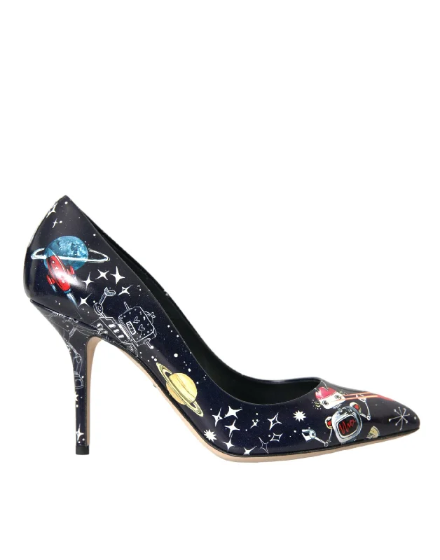 Dolce & Gabbana  Space Robot Leather Heels Pumps Women's Shoes