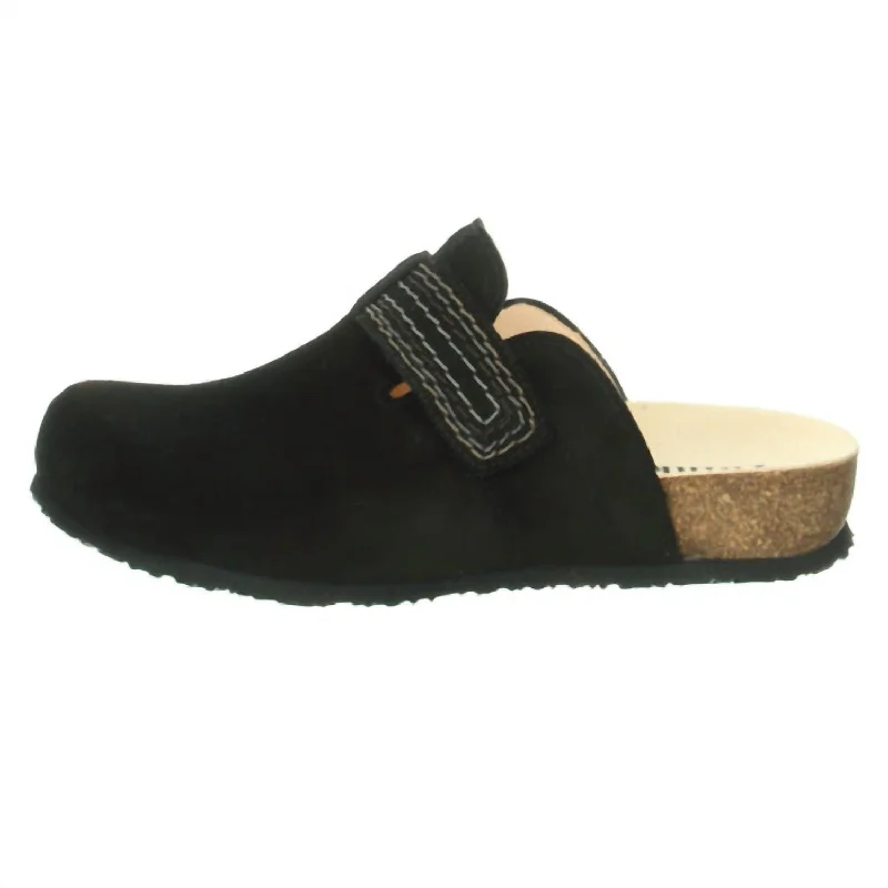 running shoes with durable laces-Julia Velcro Clog In Black