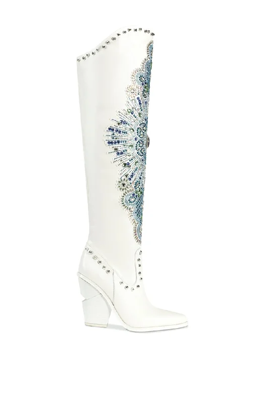 sandals for easy walking-Can boots be worn barefoot-AXELBEAT-WHITE WESTERN BOOT