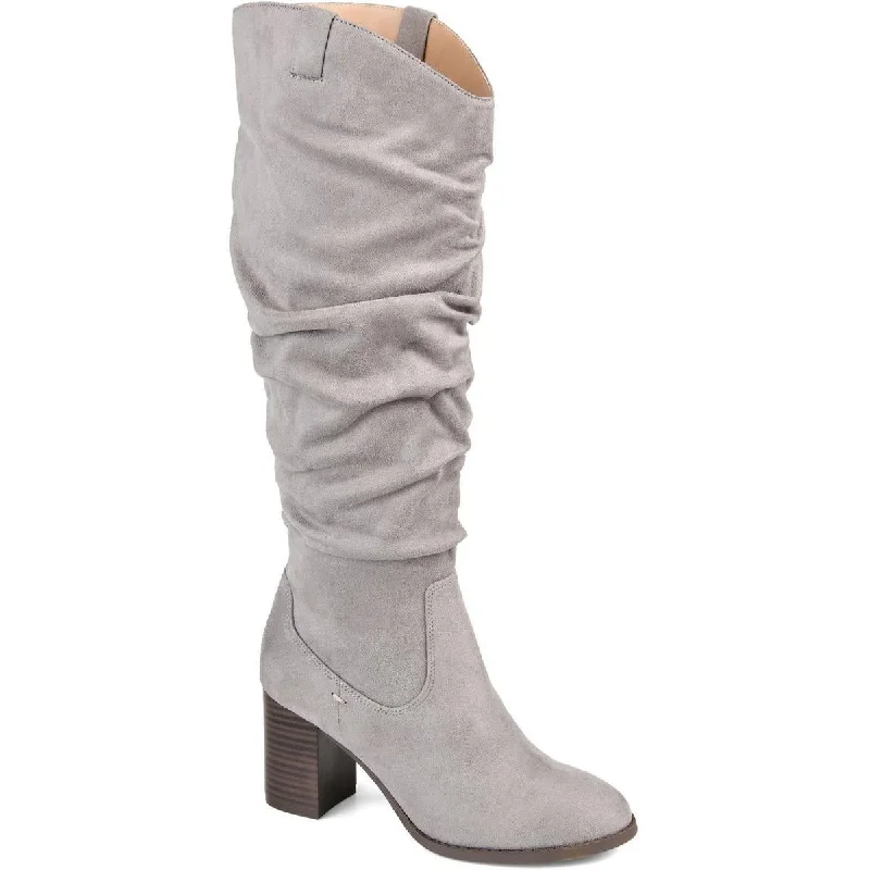 sandals with breathable upper-Where to buy neat boots-Journee Collection Womens Aneil Faux Suede Knee-High Boots