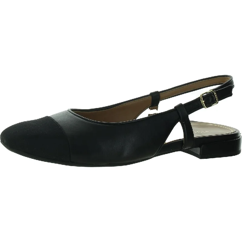 Flats in affordable range-Vionic Womens Petaluma Mixed Media Slingback Mules