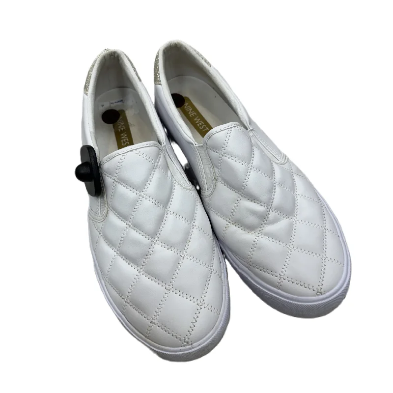 Flats near subway-Shoes Flats By Nine West In White, Size: 10