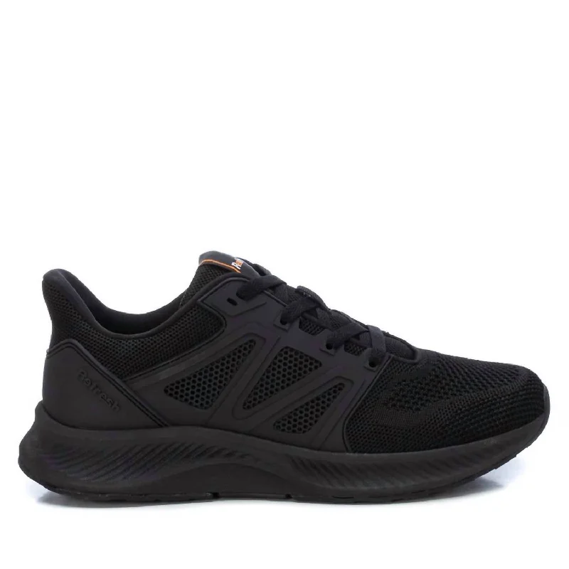 Men's Casual Sneakers In Black