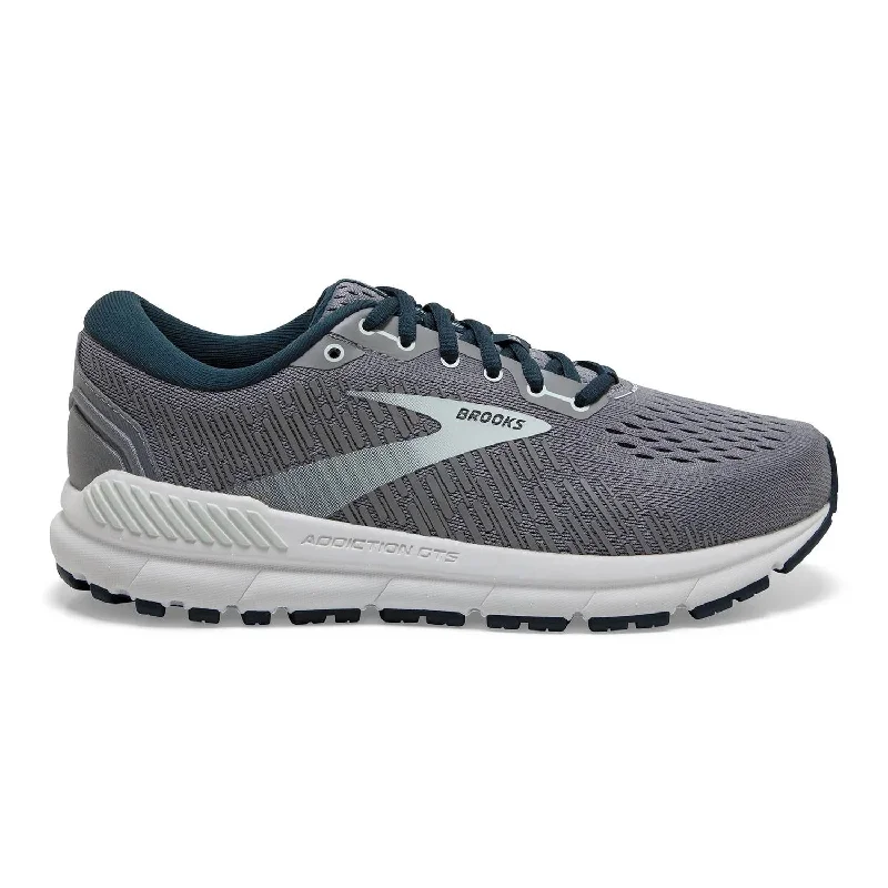 running shoes for sandy terrain-Women's Addiction Gts 15 Running Shoes In Grey/navy/aqua