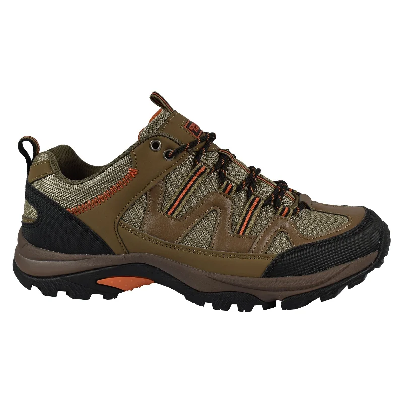 running shoes with tough sole-Nord Trail Men's Mt. Evans Taupe Hiking Trail Running Casual Shoe