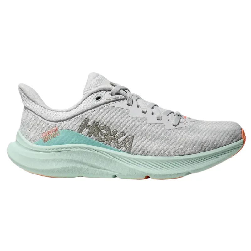 running shoes for cold runs-Hoka Solimar Stardust/Aqua Breeze Running Shoe (Women's)