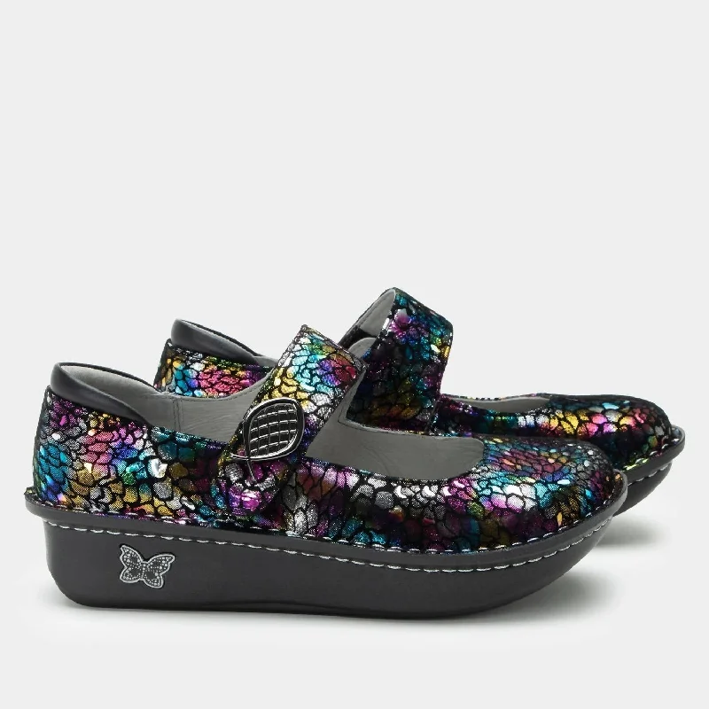 running shoes with fresh air-Women's Paloma Mary Jane Leather Shoes - Medium Width In Minnow Rainbow