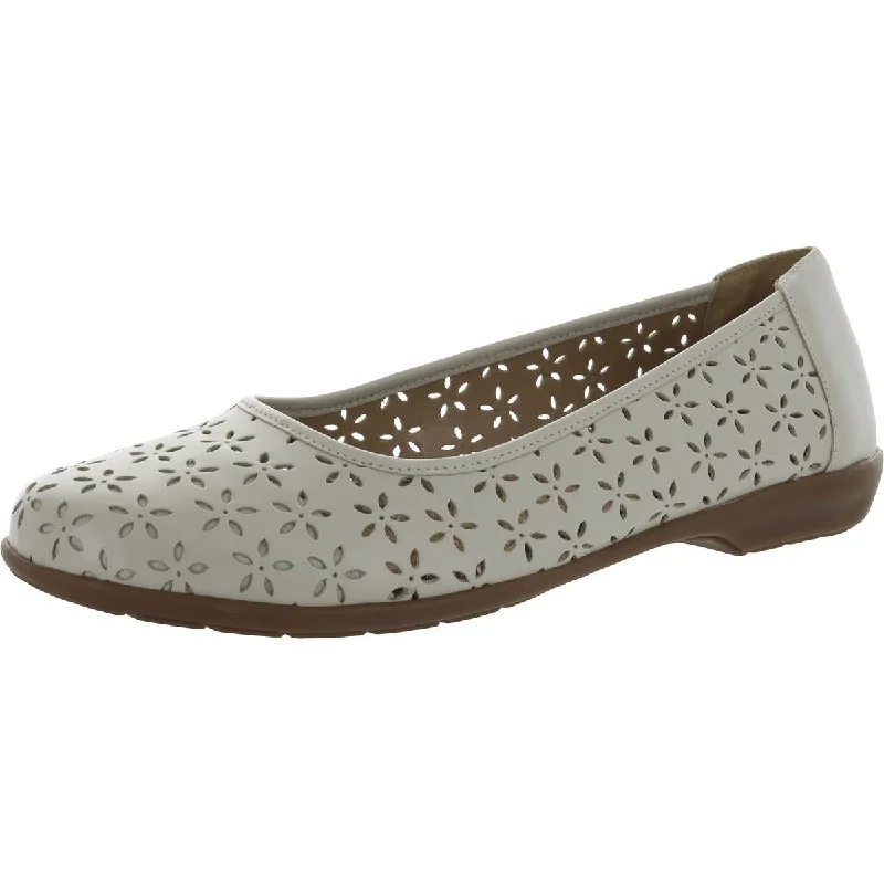 Flats with updated appliances-Walking Cradles Womens Finn Leather Comfort Ballet Flats