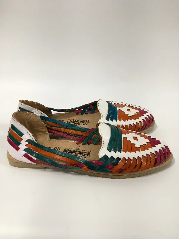 Flats near public appeal-Multi-colored Shoes Flats Amantoli, Size 9