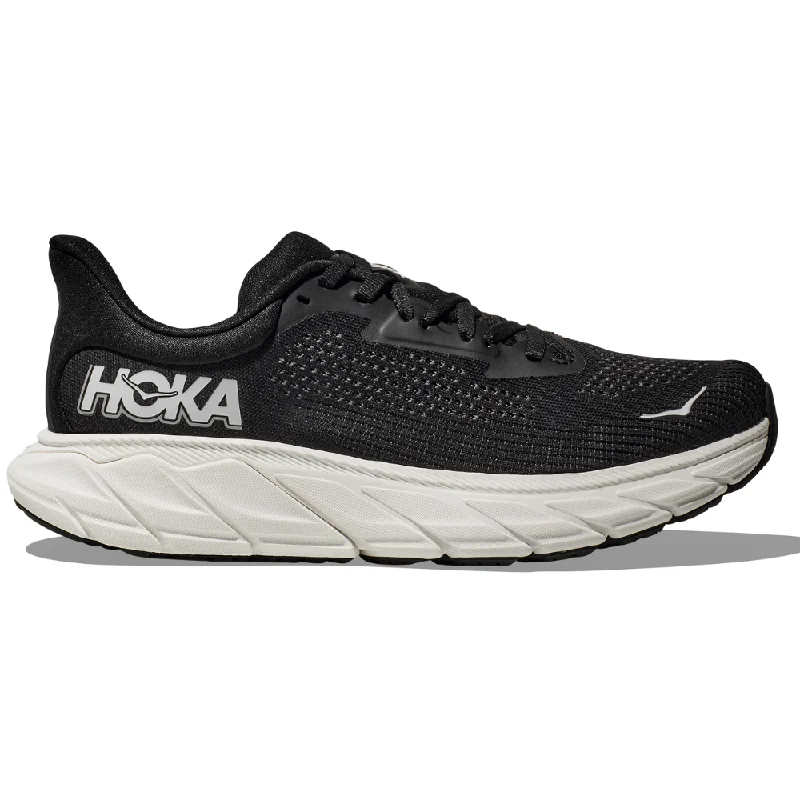 running shoes for short distance-Hoka Arahi 7 Black/White Running Shoe (Women's)