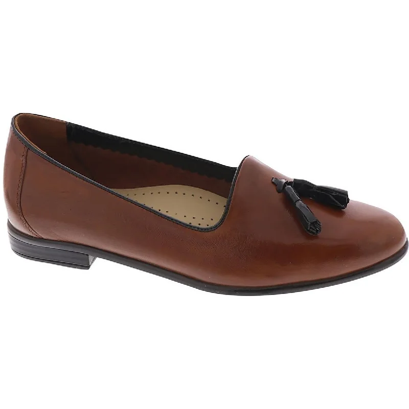 Flats with updated style-Trotters Womens LIZ TASSEL Faux Leather Casual Slip-On Shoes