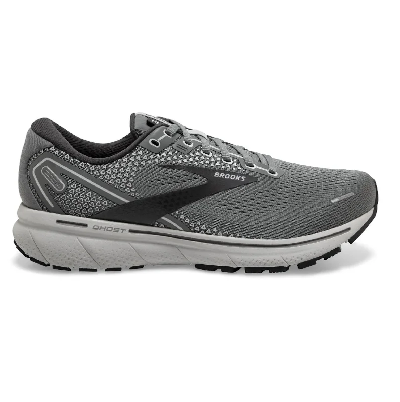 running shoes for flat terrain-Men's Ghost 14 Running Shoes In Grey/alloy/oyster