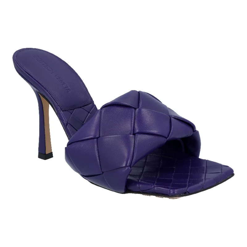 running shoes for youth runners-Bottega Veneta Women Lido Padded Mule in purple Lambskin