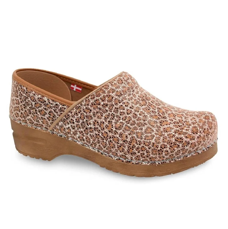 running shoes with uv protection-Women's Original Professional Clog In Printed Suede Nature