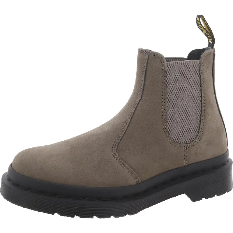 sandals for dirt paths-What are elegant boots-Dr. Martens Mens Milled Nubuck WP Boots Pull On Chelsea Boots