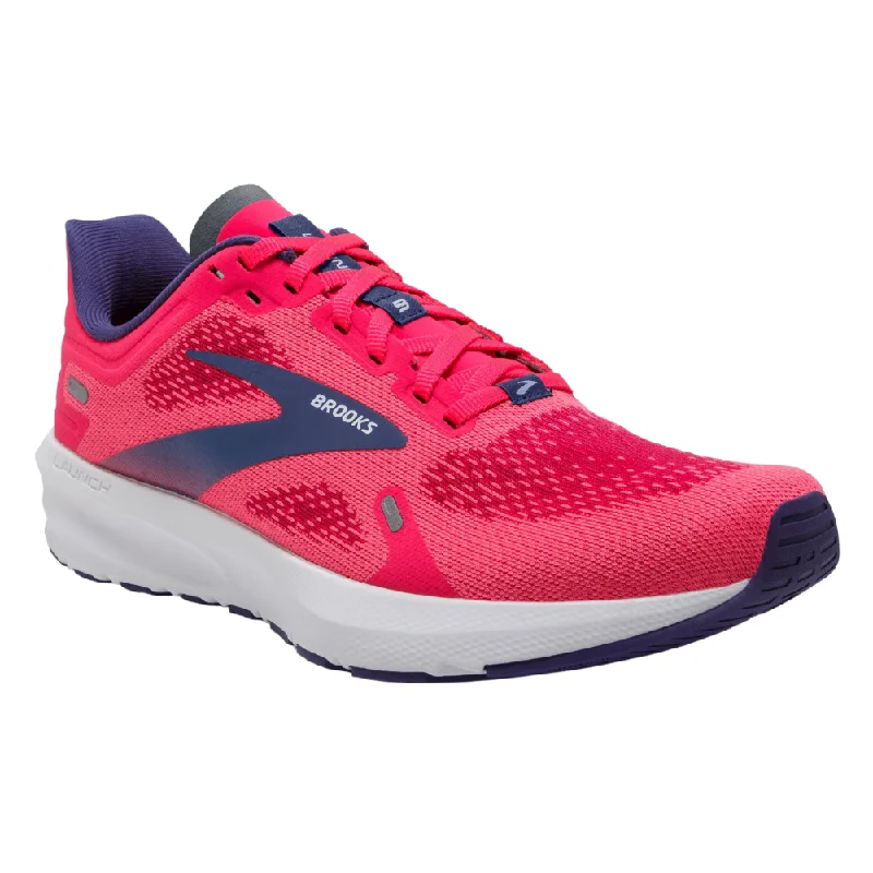 running shoes with discounted price-Brooks Launch 9 Pink/Fuchsia/Cobalt Running Shoe (Women's)