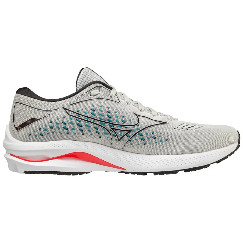 running shoes with uv protection-Men's Wave Rider 25 Running Shoe In Ultimate Grey-Silver