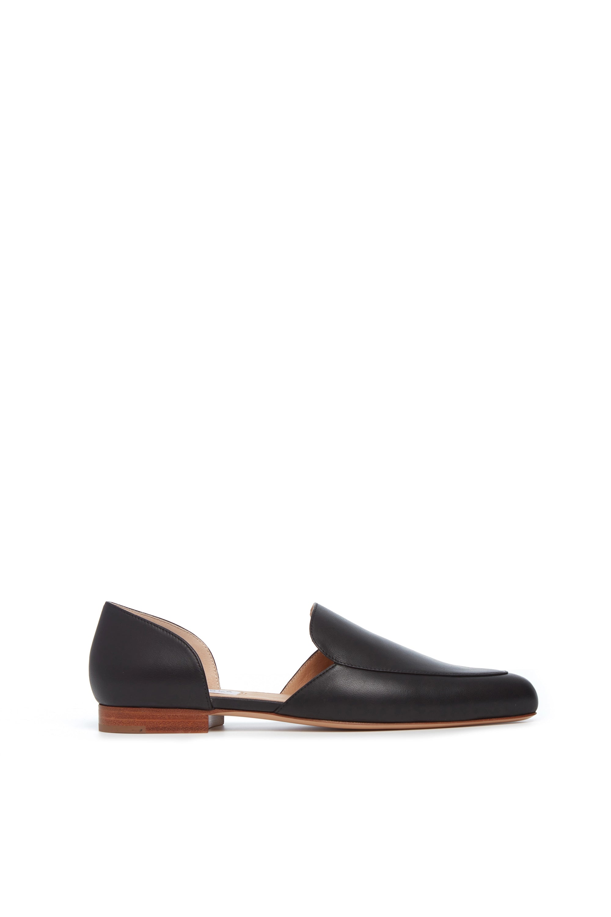 Flats with rooftop garden-Jax Flat Shoe in Black Leather