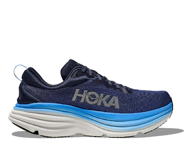 running shoes with gore tex-Men's Bondi 8 Running Shoes In Outer Space/all Aboard