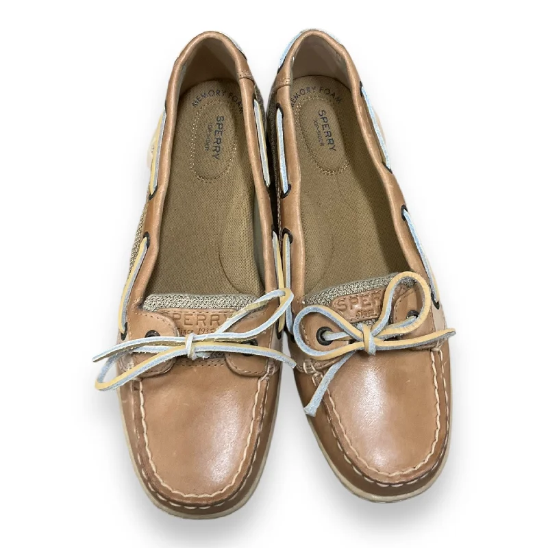 Flats in bustling city-Shoes Flats By Sperry In Tan, Size: 10